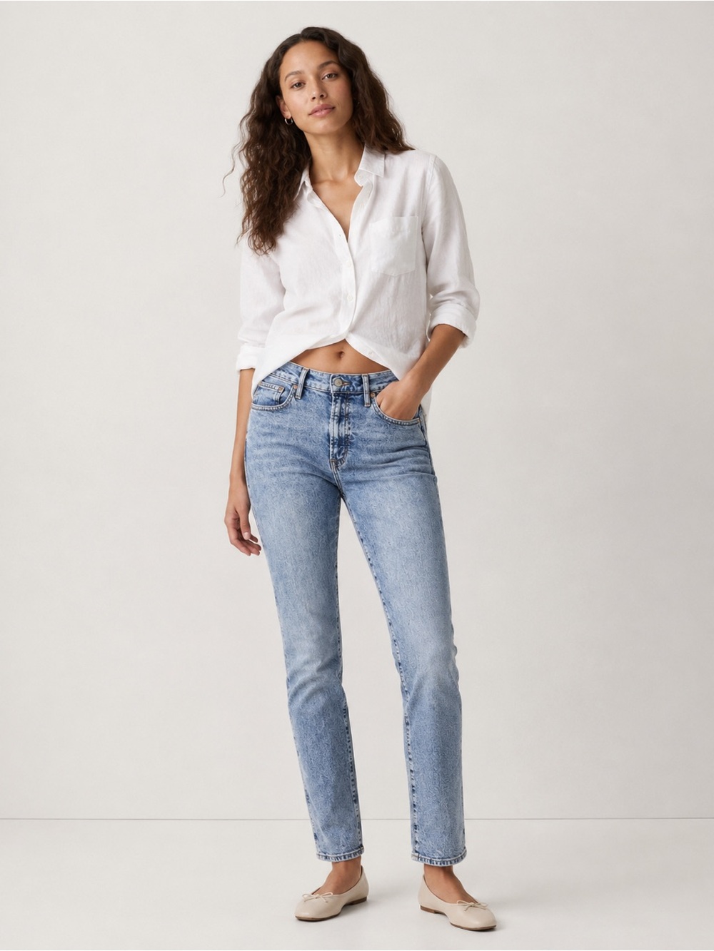 GAP High Rise Vintage Slim Jeans Womens 8‎ Light Wash Denim